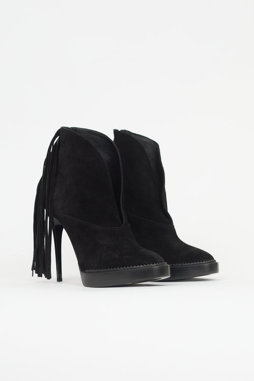 Burberry Suede Nadie Fringe Boot