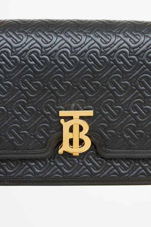 Burberry Leather TB Monogram Quilted Bag