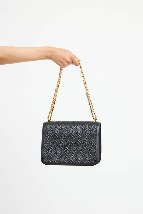 Burberry Leather TB Monogram Quilted Bag