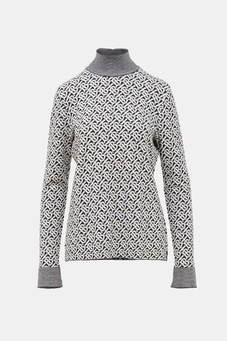 Burberry TB Monogram Turtleneck Sweater