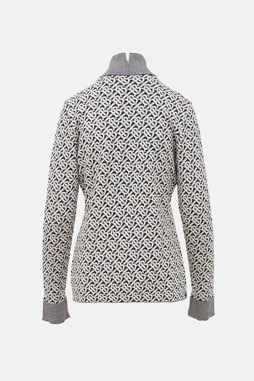 Burberry TB Monogram Turtleneck Sweater