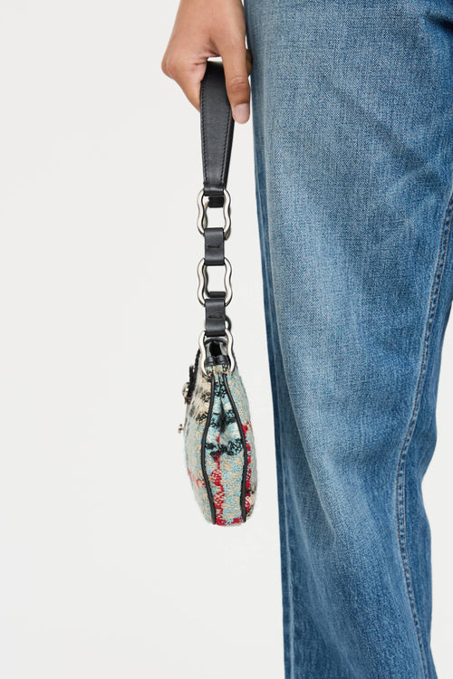 Burberry Tweed Check Shoulder Bag