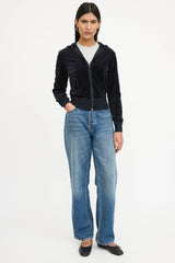 Burberry Velour Logo Hoodie