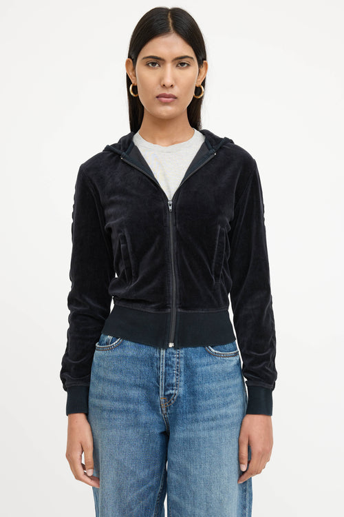 Burberry Velour Logo Hoodie