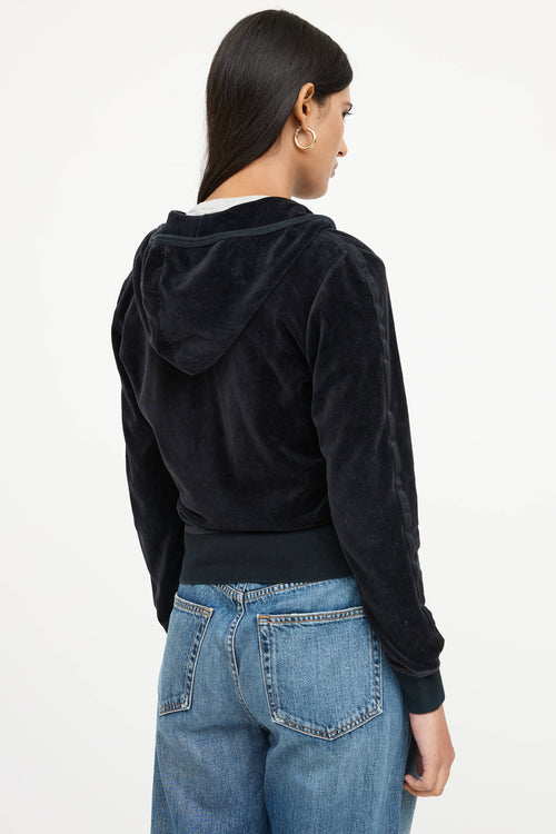 Burberry Velour Logo Hoodie