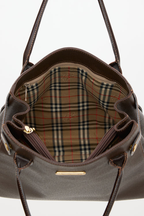 Burberry Vintage Leather Tote Bag
