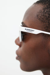 Burberry White 4293 Square Sunglasses