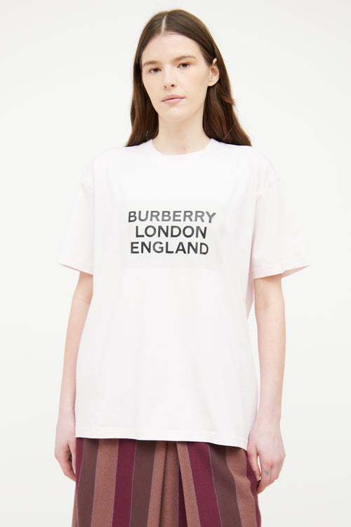 Burberry Pink Chest Logo Short Sleeve T-shirt