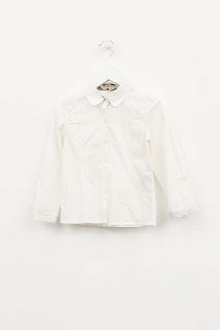 Burberry Kids White Button-Up Shirt