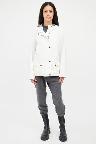 Burberry White Nova Check Nylon Jacket