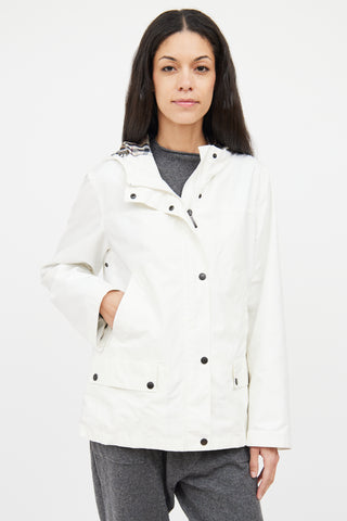 Burberry White Nova Check Nylon Jacket