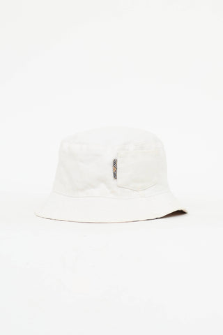 Burberry Nova Check & White Reversible Bucket Hat
