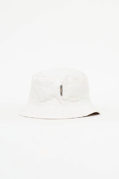 Burberry Nova Check & White Reversible Bucket Hat