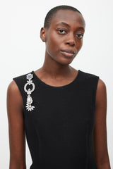 Burberry Silver & Purple Floral Jewel Brooch
