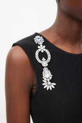 Burberry Silver & Purple Floral Jewel Brooch
