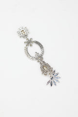 Burberry Silver & Purple Floral Jewel Brooch