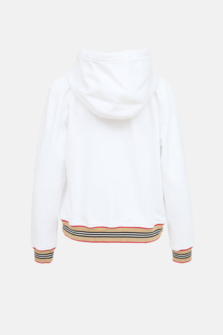 Burberry Logo Zip Up Hoodie