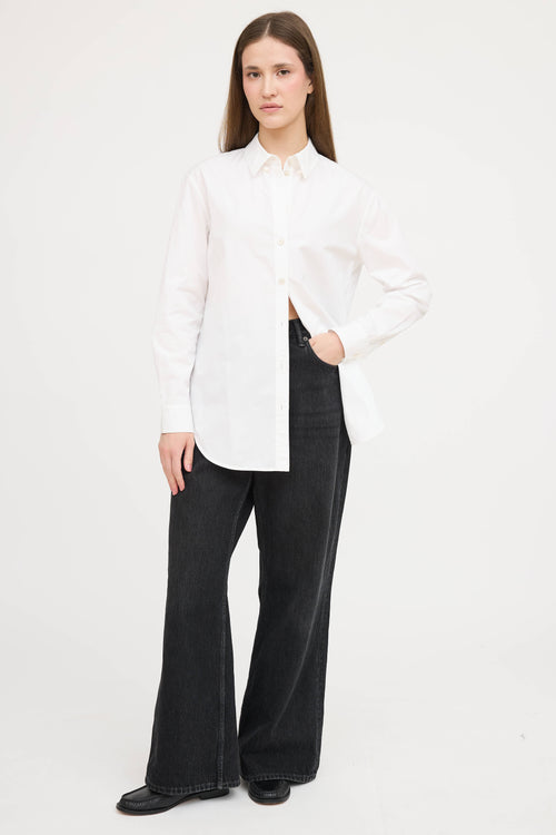 Burberry TB Embroidered Button Up Shirt