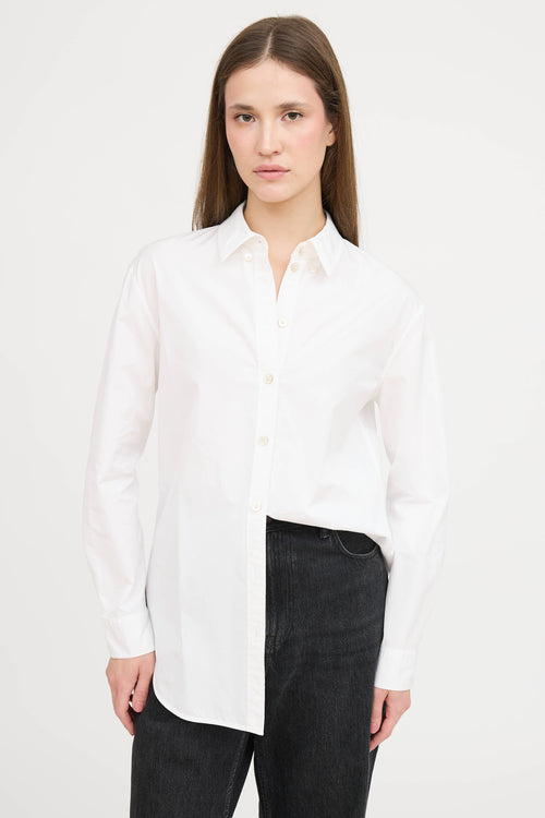 Burberry TB Embroidered Button Up Shirt