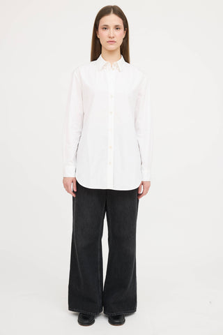 Burberry TB Embroidered Button Up Shirt