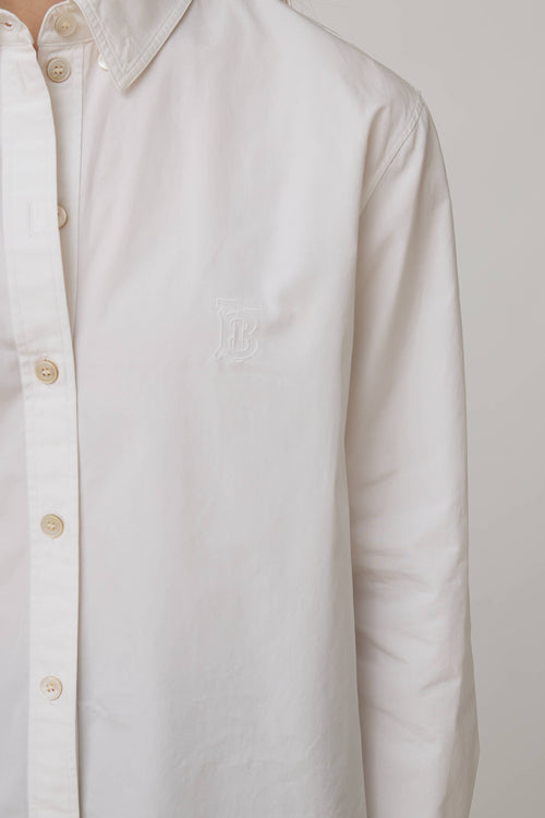 Burberry TB Embroidered Button Up Shirt