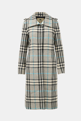 Burberry Wool Check Coat