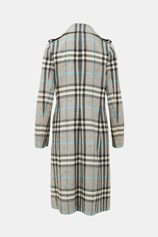 Burberry Wool Check Coat