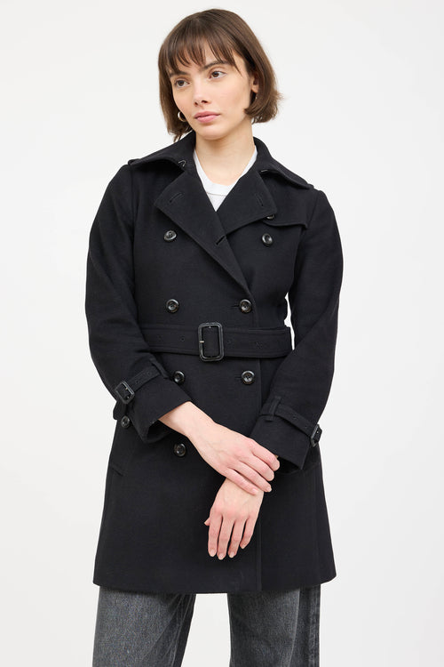Burberry Wool Double Breasted Pea Coat