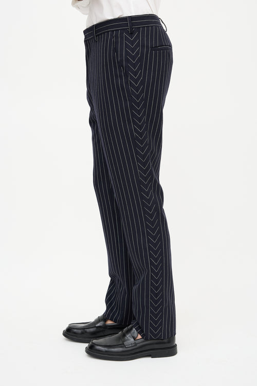Burberry Wool Pinstripe Trouser