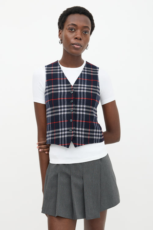 Burberry Wool Check Vest