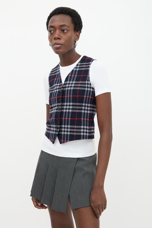 Burberry Wool Check Vest