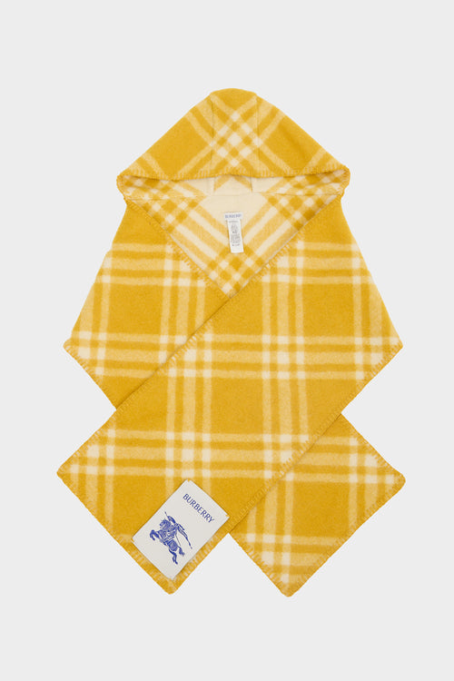 Burberry Wool Check Hooded Scarf