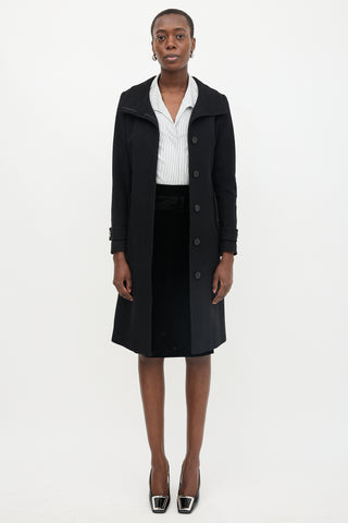 Burberry Wool Concealed Button Coat
