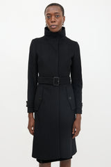 Burberry Wool Concealed Button Coat