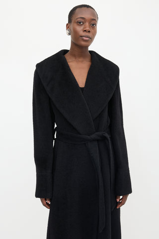 Burberry Wool Shawl Belted Coat