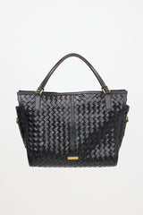Burberry Woven Leather Tote Bag