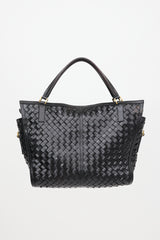 Burberry Woven Leather Tote Bag