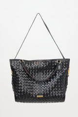 Burberry Woven Leather Tote Bag