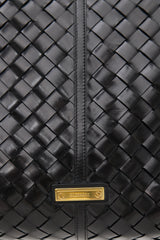 Burberry Woven Leather Tote Bag