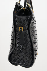 Burberry Woven Leather Tote Bag