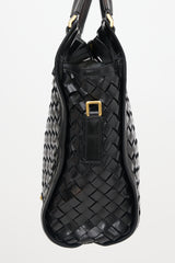 Burberry Woven Leather Tote Bag