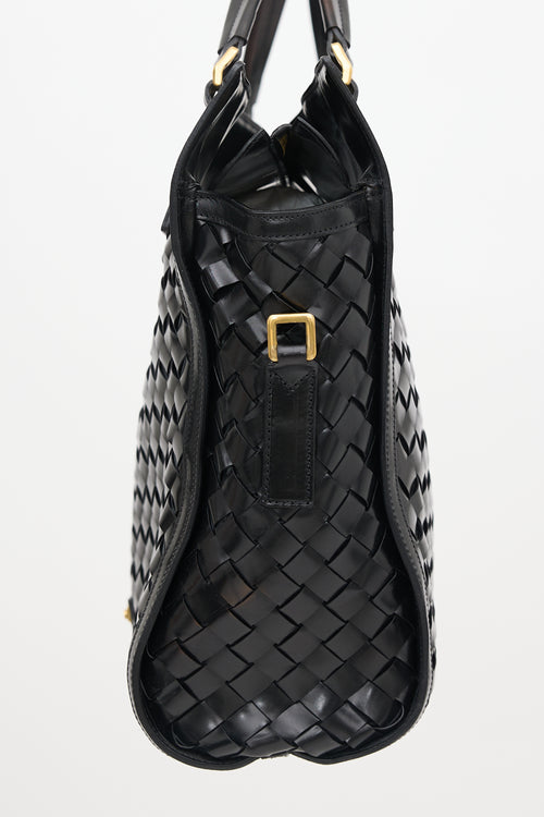 Burberry Woven Leather Tote Bag