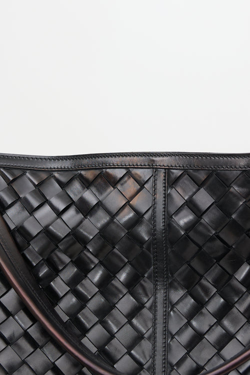 Burberry Woven Leather Tote Bag