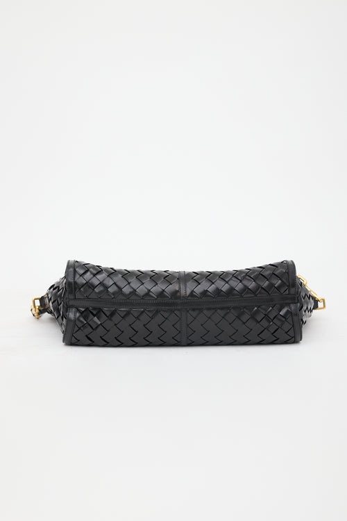 Burberry Woven Leather Tote Bag