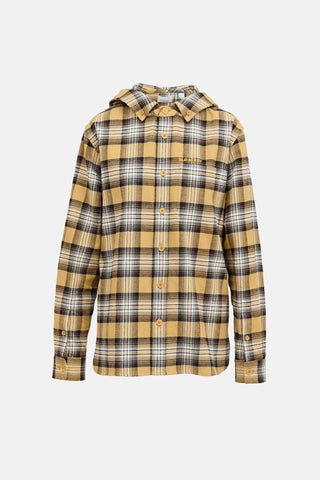 BurberryHooded Plaid Logo Shirt