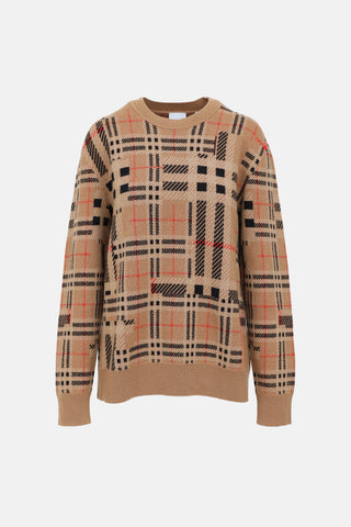Burberry Cashmere Chidsey Plaid Sweater