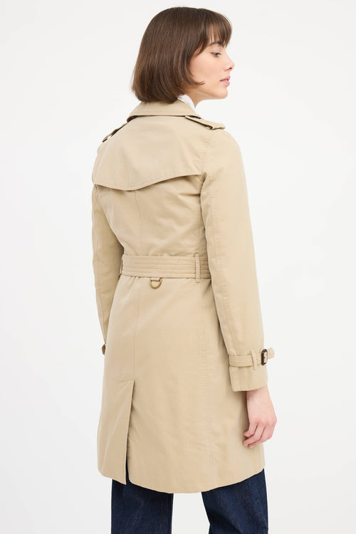 Burberry Double Breasted Kensington Belted Trench Coat