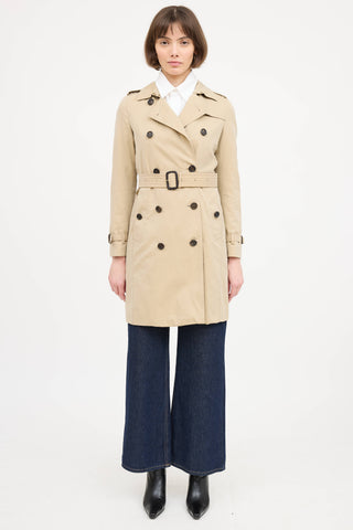 Burberry Double Breasted Kensington Belted Trench Coat