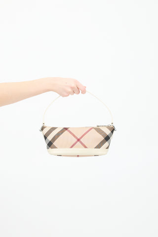 Burberry Leather Super Nova Check Bag