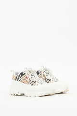 Burberry White & Beige Nova Check Arthur Sneaker